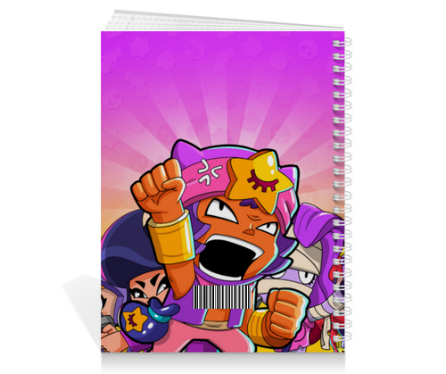 Заказать тетрадь в Москве. Тетрадь на пружине BRAWL STARS SANDY  от geekbox - готовые дизайны и нанесение принтов.