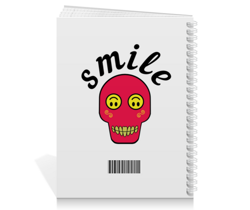 Заказать тетрадь в Москве. Тетрадь на пружине smile от mimiart  - готовые дизайны и нанесение принтов.