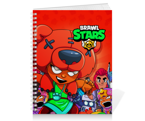 Заказать тетрадь в Москве. Тетрадь на пружине BRAWL STARS NITA от geekbox - готовые дизайны и нанесение принтов.