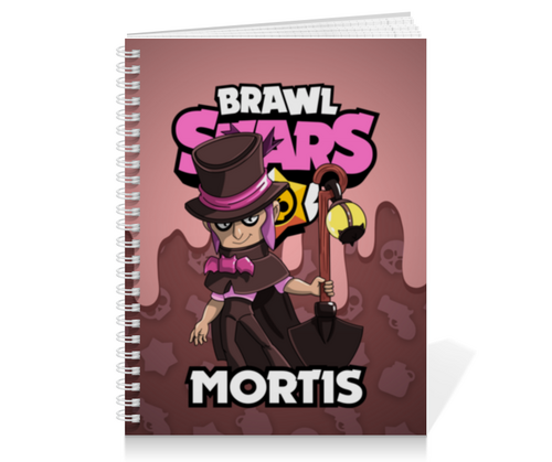 Заказать тетрадь в Москве. Тетрадь на пружине BRAWL STARS MORTIS от geekbox - готовые дизайны и нанесение принтов.