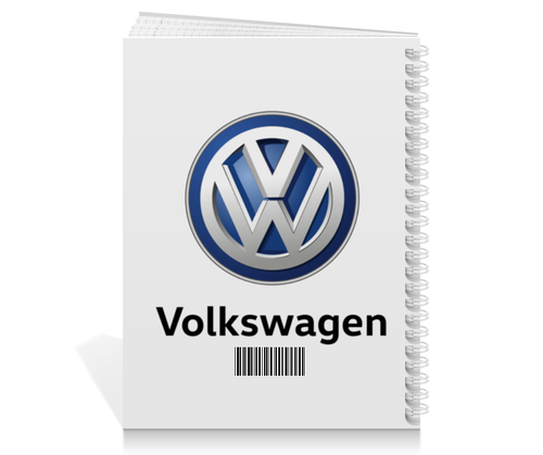 Заказать тетрадь в Москве. Тетрадь на пружине Volkswagen от DESIGNER   - готовые дизайны и нанесение принтов.