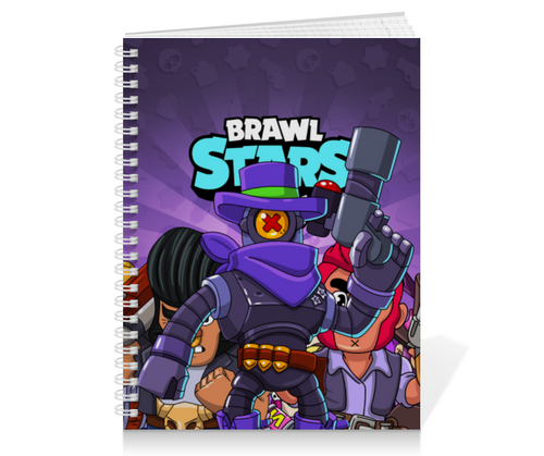 Заказать тетрадь в Москве. Тетрадь на пружине BRAWL STARS RICOCHET от geekbox - готовые дизайны и нанесение принтов.