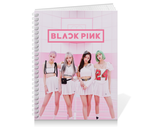 Заказать тетрадь в Москве. Тетрадь на пружине BLACKPINK от geekbox - готовые дизайны и нанесение принтов.