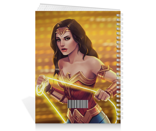 Заказать тетрадь в Москве. Тетрадь на пружине Чудо-женщина / Wonder Woman от Jimmy Flash - готовые дизайны и нанесение принтов.