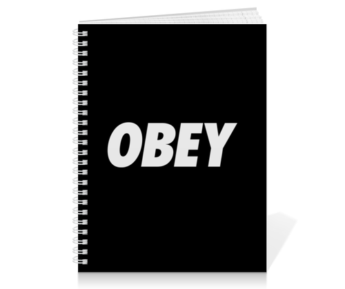 Заказать тетрадь в Москве. Тетрадь на пружине OBEY  от DESIGNER   - готовые дизайны и нанесение принтов.