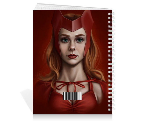Заказать тетрадь в Москве. Тетрадь на пружине Алая Ведьма / Scarlet Witch от Jimmy Flash - готовые дизайны и нанесение принтов.