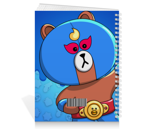Заказать тетрадь в Москве. Тетрадь на пружине BRAWL STARS EL BROWN от geekbox - готовые дизайны и нанесение принтов.