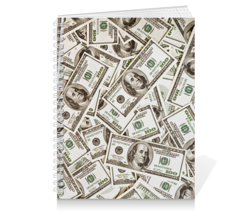 Заказать тетрадь в Москве. Тетрадь на пружине American Dollars от Jimmy Flash - готовые дизайны и нанесение принтов.