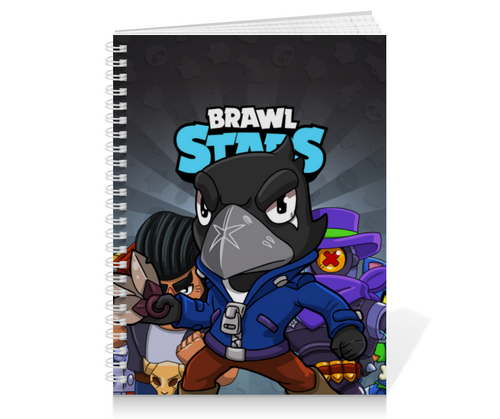 Заказать тетрадь в Москве. Тетрадь на пружине BRAWL STARS CROW от geekbox - готовые дизайны и нанесение принтов.