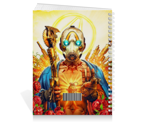 Заказать тетрадь в Москве. Тетрадь на пружине Borderlands  от geekbox - готовые дизайны и нанесение принтов.