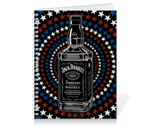 Заказать тетрадь в Москве. Тетрадь на пружине Jack Daniels от Jimmy Flash - готовые дизайны и нанесение принтов.