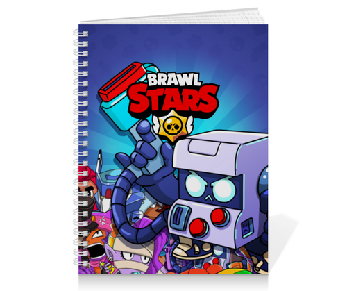 Заказать тетрадь в Москве. Тетрадь на пружине BRAWL STARS 8-BIT от geekbox - готовые дизайны и нанесение принтов.