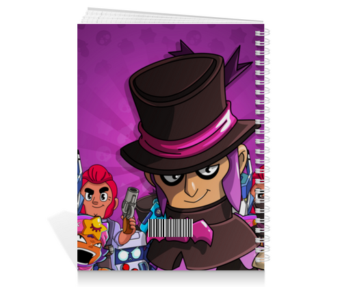 Заказать тетрадь в Москве. Тетрадь на пружине BRAWL STARS MORTIS от geekbox - готовые дизайны и нанесение принтов.