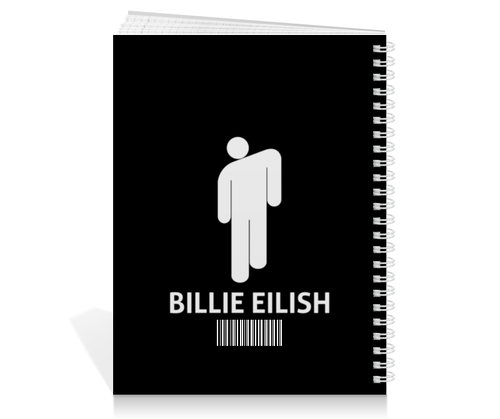 Заказать тетрадь в Москве. Тетрадь на пружине Billie Eilish от DESIGNER   - готовые дизайны и нанесение принтов.