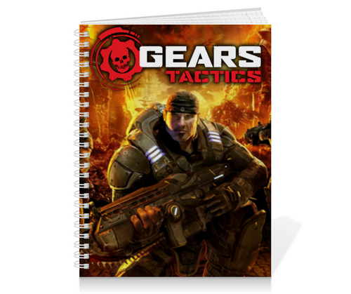 Заказать тетрадь в Москве. Тетрадь на пружине GEARS OF WAR от robus - готовые дизайны и нанесение принтов.