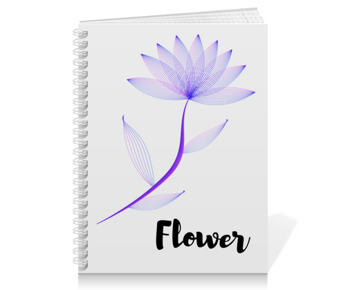 Заказать тетрадь в Москве. Тетрадь на пружине Flower от Iris  - готовые дизайны и нанесение принтов.