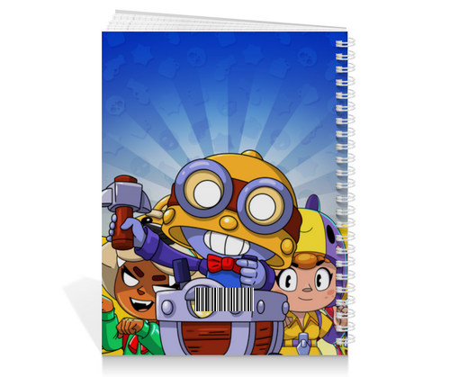 Заказать тетрадь в Москве. Тетрадь на пружине BRAWL STARS CARL от geekbox - готовые дизайны и нанесение принтов.