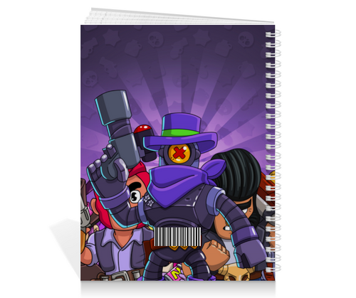 Заказать тетрадь в Москве. Тетрадь на пружине BRAWL STARS RICOCHET от geekbox - готовые дизайны и нанесение принтов.
