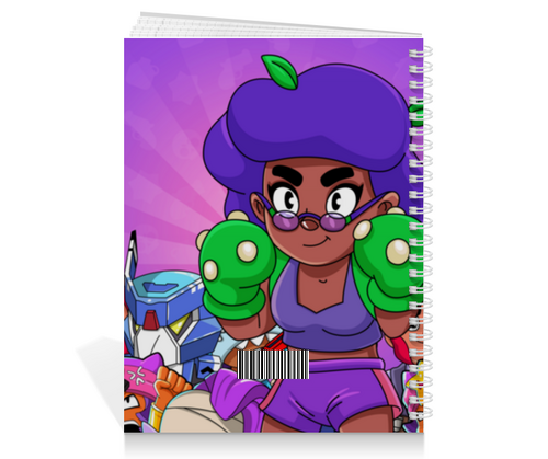 Заказать тетрадь в Москве. Тетрадь на пружине BRAWL STARS ROSA от geekbox - готовые дизайны и нанесение принтов.