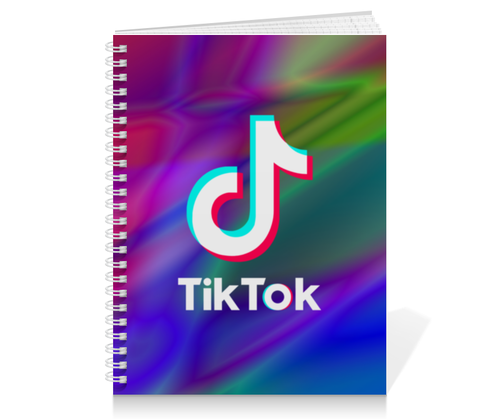 Заказать тетрадь в Москве. Тетрадь на пружине TikTok  от DESIGNER   - готовые дизайны и нанесение принтов.