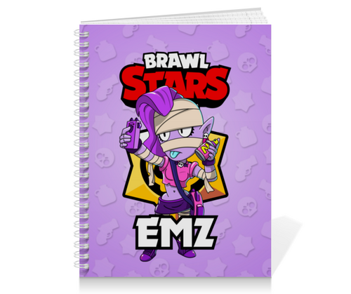 Заказать тетрадь в Москве. Тетрадь на пружине BRAWL STARS EMZ от geekbox - готовые дизайны и нанесение принтов.