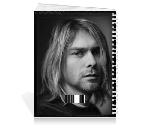 Заказать тетрадь в Москве. Тетрадь на пружине Kurt Cobain от Jimmy Flash - готовые дизайны и нанесение принтов.