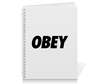Заказать тетрадь в Москве. Тетрадь на пружине OBEY  от DESIGNER   - готовые дизайны и нанесение принтов.
