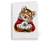 Заказать тетрадь в Москве. Тетрадь на пружине Тигр со снежным шаром от tigerda  - готовые дизайны и нанесение принтов.
