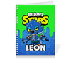 Заказать тетрадь в Москве. Тетрадь на пружине BRAWL STARS LEON от geekbox - готовые дизайны и нанесение принтов.