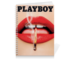 Заказать тетрадь в Москве. Тетрадь на пружине Playboy Губы от PlayboyRussia.com - готовые дизайны и нанесение принтов.