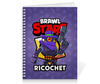 Заказать тетрадь в Москве. Тетрадь на пружине BRAWL STARS RICOCHET от geekbox - готовые дизайны и нанесение принтов.