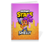 Заказать тетрадь в Москве. Тетрадь на пружине BRAWL STARS SHELLY от geekbox - готовые дизайны и нанесение принтов.