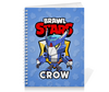 Заказать тетрадь в Москве. Тетрадь на пружине BRAWL STARS CROW от geekbox - готовые дизайны и нанесение принтов.