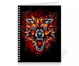 Заказать тетрадь в Москве. Тетрадь на пружине Wolf & Fire от Аня Лукьянова - готовые дизайны и нанесение принтов.