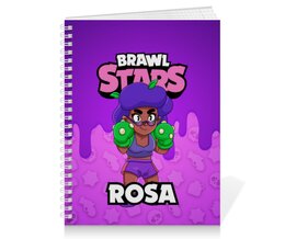 Заказать тетрадь в Москве. Тетрадь на пружине BRAWL STARS ROSA от geekbox - готовые дизайны и нанесение принтов.