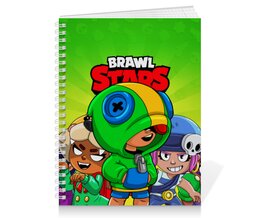 Заказать тетрадь в Москве. Тетрадь на пружине BRAWL STARS LEON от geekbox - готовые дизайны и нанесение принтов.