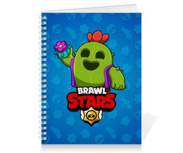 Заказать тетрадь в Москве. Тетрадь на пружине BRAWL STARS SPIKE от geekbox - готовые дизайны и нанесение принтов.