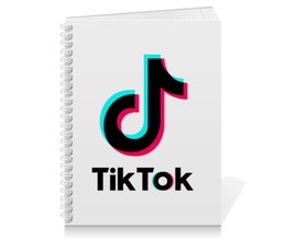 Заказать тетрадь в Москве. Тетрадь на пружине TikTok  от DESIGNER   - готовые дизайны и нанесение принтов.