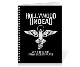 Заказать тетрадь в Москве. Тетрадь на пружине Hollywood Undead от geekbox - готовые дизайны и нанесение принтов.