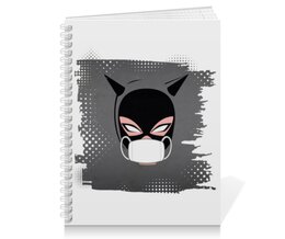Заказать тетрадь в Москве. Тетрадь на пружине Женщина-кошка (Коллекция: Герои носят маски) от GeekFox  - готовые дизайны и нанесение принтов.
