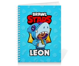 Заказать тетрадь в Москве. Тетрадь на пружине BRAWL STARS LEON от geekbox - готовые дизайны и нанесение принтов.