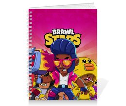 Заказать тетрадь в Москве. Тетрадь на пружине BRAWL STARS BROCK от geekbox - готовые дизайны и нанесение принтов.