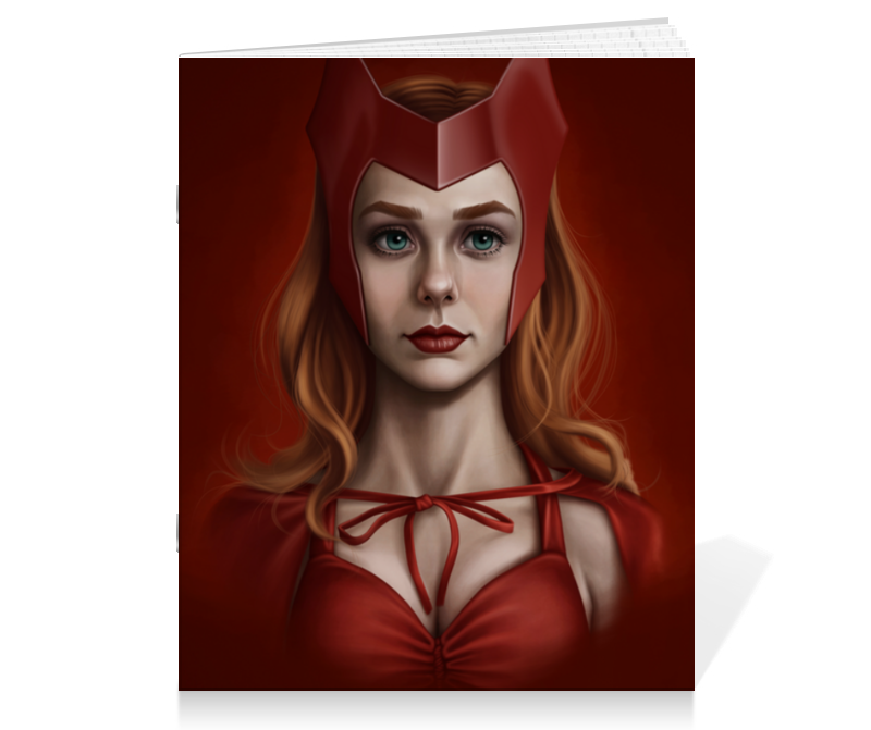 Printio Тетрадь на скрепке Алая ведьма / scarlet witch