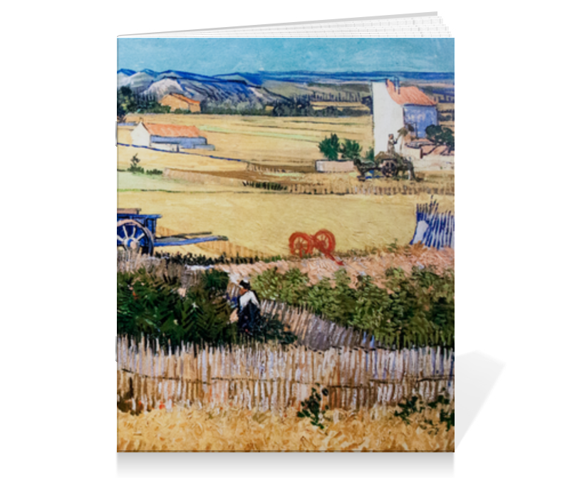 Printio Тетрадь на скрепке Урожай (картина ван гога) цена и фото