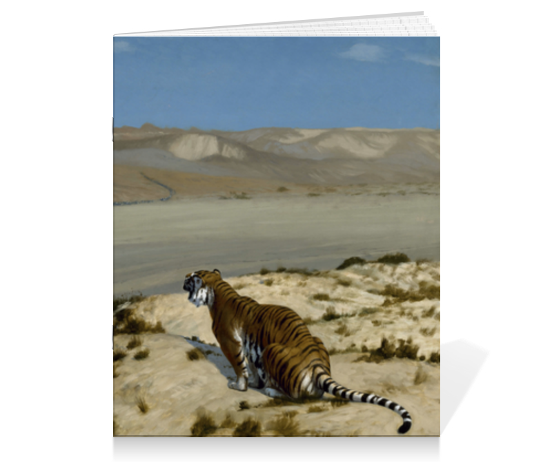 Printio Тетрадь на скрепке Наблюдающий тигр printio конверт большой с4 наблюдающий тигр жан леон жером