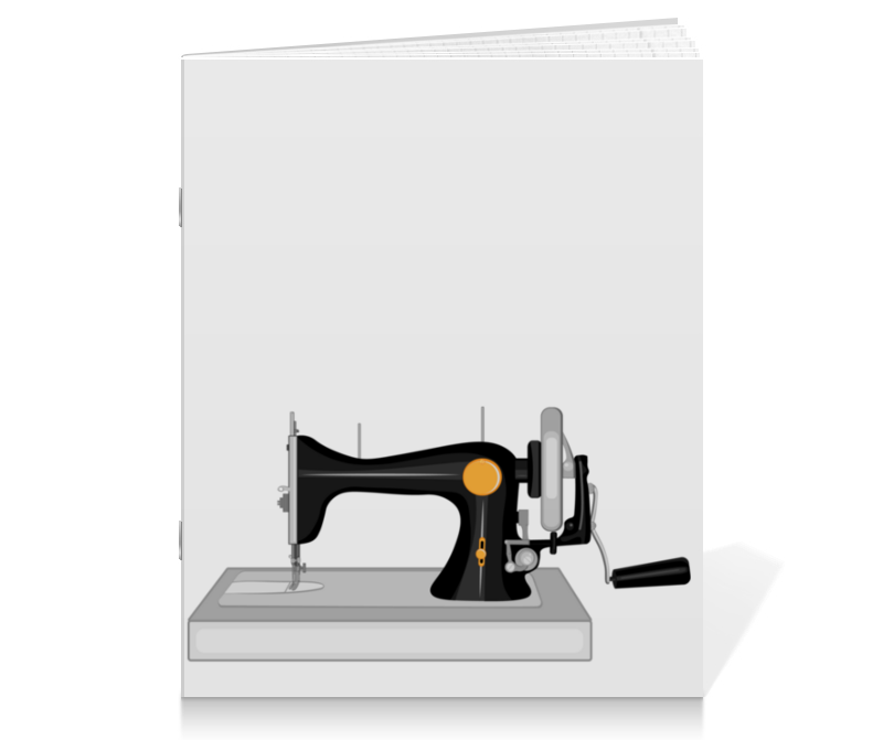 Printio Тетрадь на скрепке Старая швейная машина с ручным приводом портативная ручная швейная машина беспроводная электрическая швейная машина в комплекте быстрое домашнее шитье швейная машина сделай с