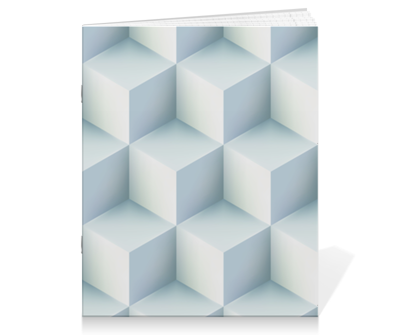 printio тетрадь на скрепке абстрактная текстура Printio Тетрадь на скрепке Кубическая иллюзия