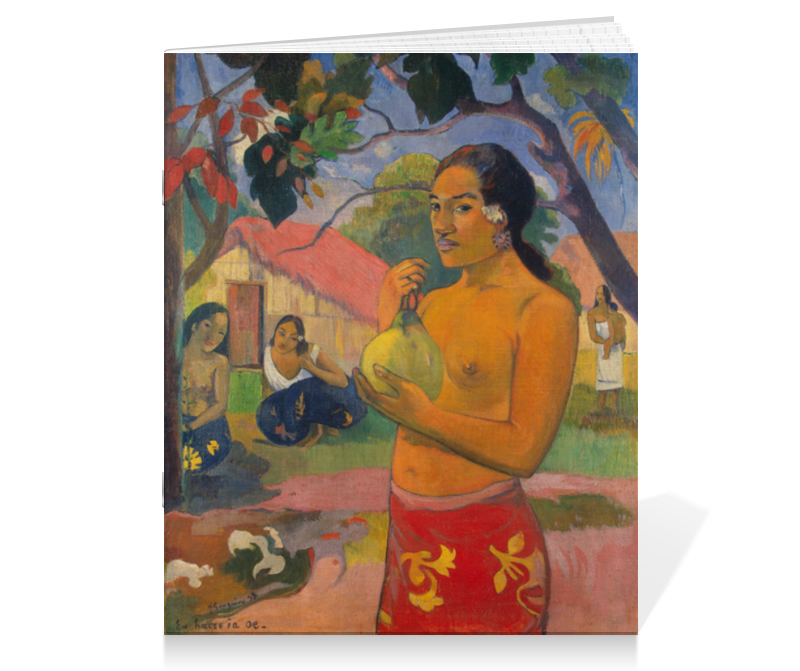 Printio Тетрадь на скрепке Женщина, держащая плод (поль гоген) printio сумка с полной запечаткой женщина держащая плод поль гоген