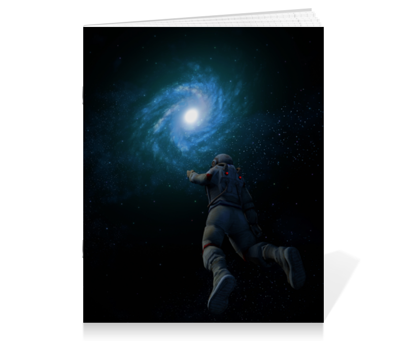 Printio Тетрадь на скрепке Космонавт астронавт printio тетрадь на скрепке тетрадь пейзаж из серии акварель 2015
