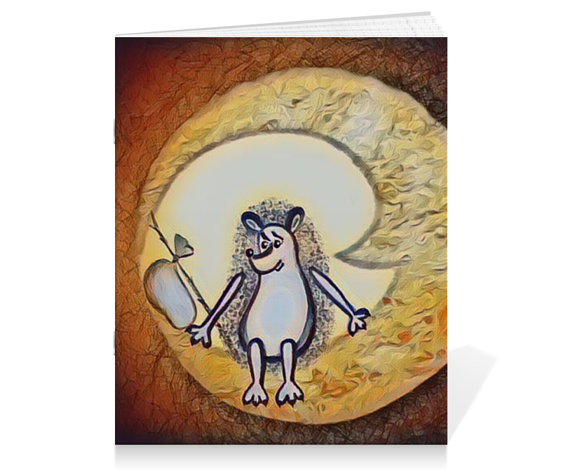 Printio Тетрадь на скрепке Ежик на луне printio тетрадь на скрепке ежик на луне и лошадка в тумане